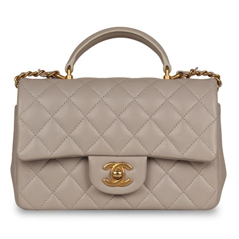 mini top handle chanel bag.